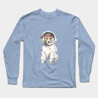 Laika Space Dog Astronaut Puppy Long Sleeve T-Shirt